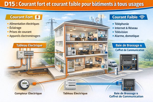 Domaine d'agrément D15 - Études électricité courant fort et courant faible